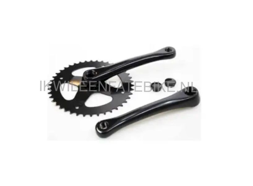Crankstel zwart Spyder Wheelz